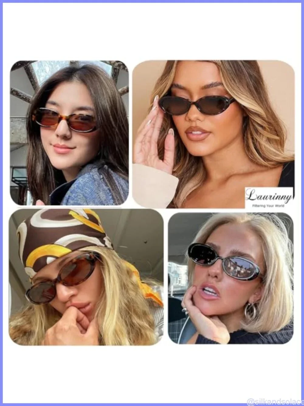 Retro Oval Sunglasses for Women UV400 Polycarbonate Small Face